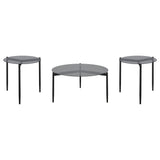 Rosalie Gray 3-Piece Round Coffee and End Table Set from Coaster - Luna Furniture