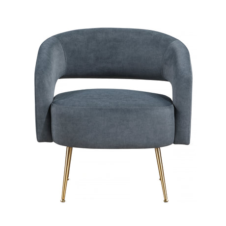 Roslyn Dark Gray Velvet Accent Chair from Homelegance - Luna Furniture