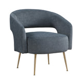 Roslyn Dark Gray Velvet Accent Chair from Homelegance - Luna Furniture