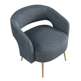 Roslyn Dark Gray Velvet Accent Chair from Homelegance - Luna Furniture
