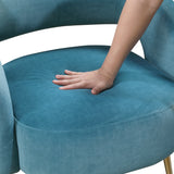 Roslyn Dark Teal Velvet Accent Chair from Homelegance - Luna Furniture