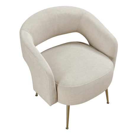 Roslyn Taupe Velvet Accent Chair from Homelegance - Luna Furniture