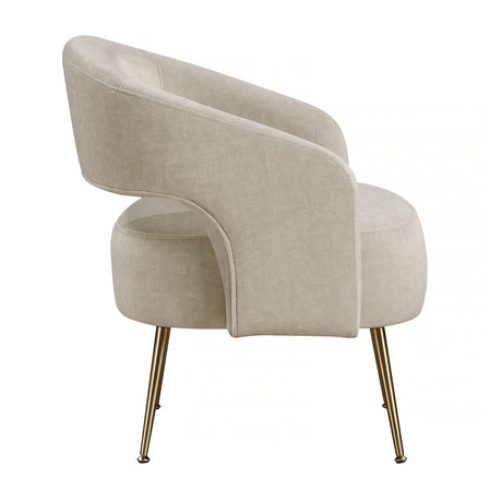 Roslyn Taupe Velvet Accent Chair from Homelegance - Luna Furniture