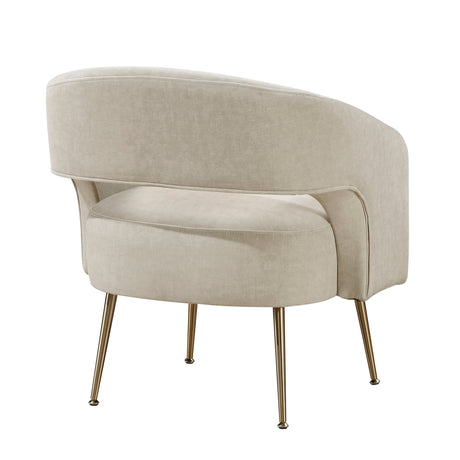Roslyn Taupe Velvet Accent Chair from Homelegance - Luna Furniture