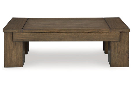 Rosswain Warm Brown Lift-top Coffee Table and 2 End Tables from Ashley - Luna Furniture