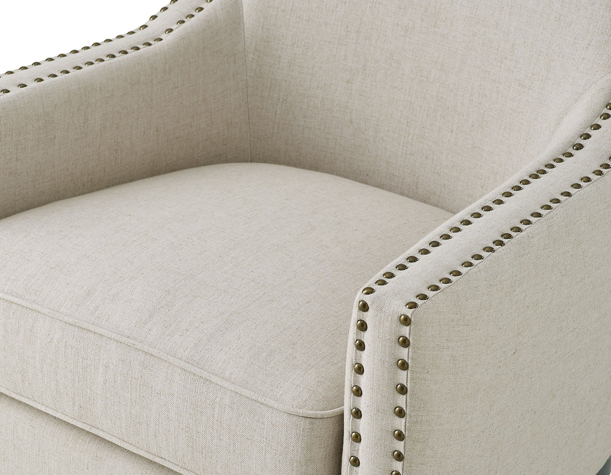 Roswell Beige Wing Back Chair from Steve Silver - Luna Furniture