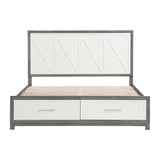 Rowan Two-tone King Storage Platform Bed from Homelegance - Luna Furniture