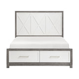 Rowan Two-tone Queen Storage Platform Bed from Homelegance - Luna Furniture
