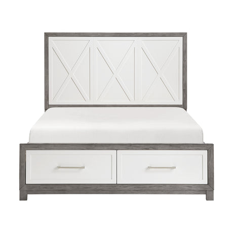 1366F-1* (3) Full Platform Bed with Footboard Storage from Homelegance - Luna Furniture