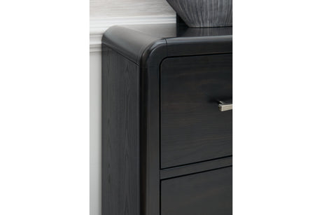 Rowanbeck Black Dresser and Mirror from Ashley - Luna Furniture