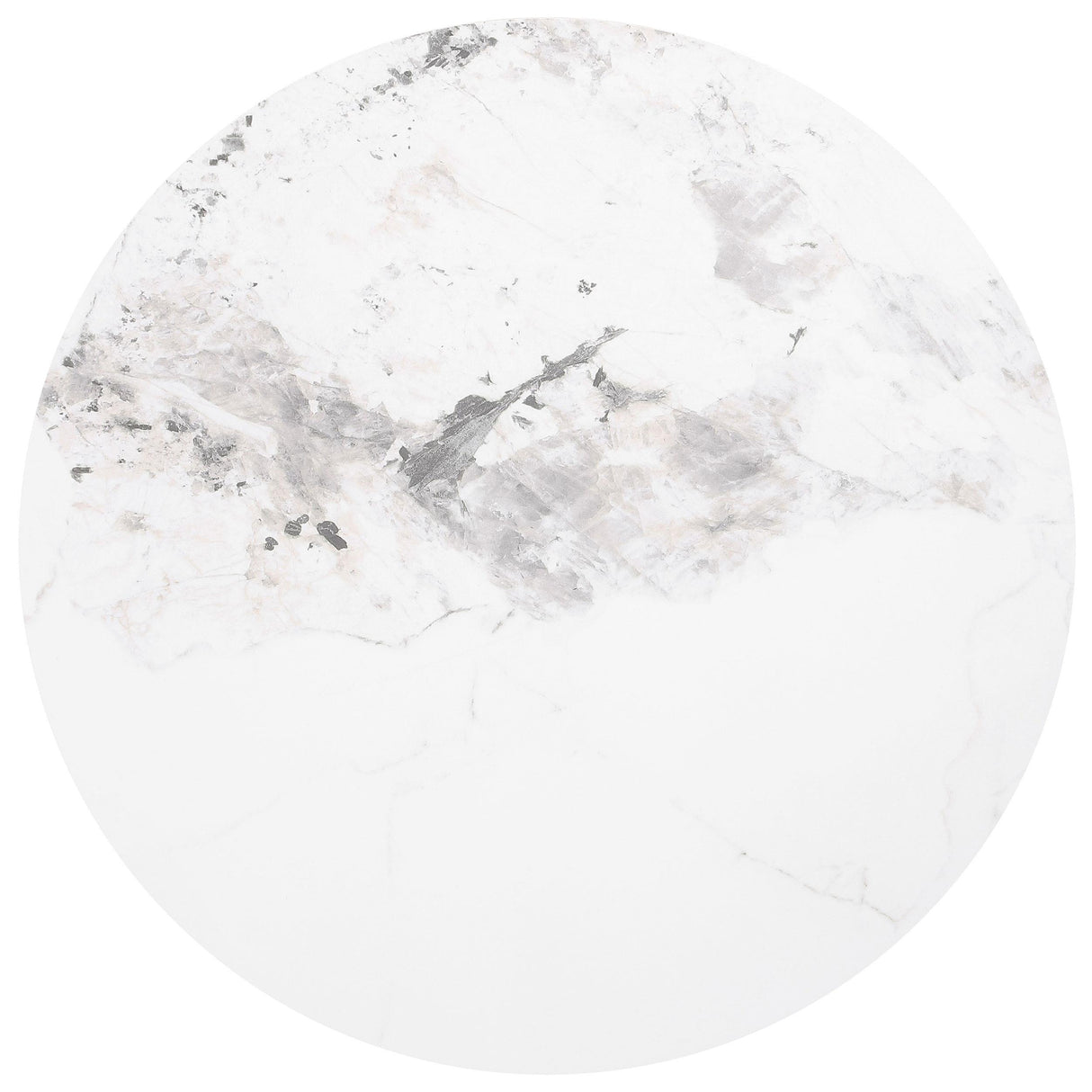 Rowena White Round Faux Marble Top End Table from Coaster - Luna Furniture