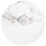 Rowena White Round Faux Marble Top End Table from Coaster - Luna Furniture