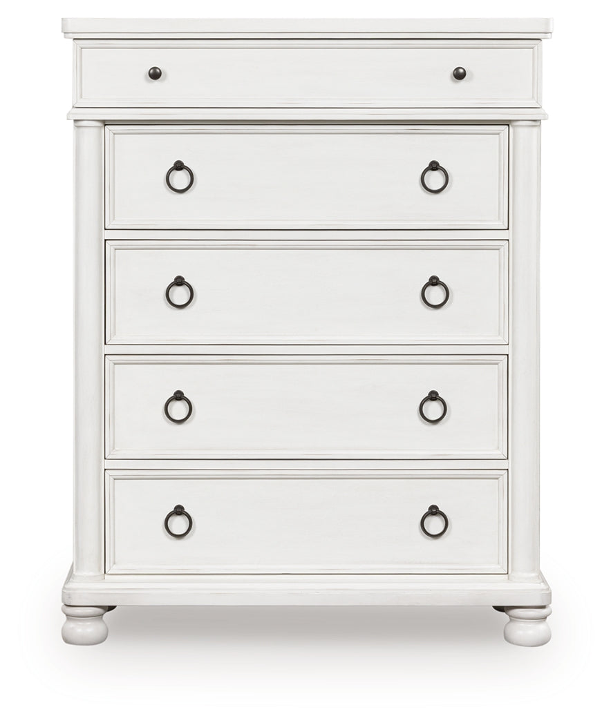 Rowlenstown Antique White Chest of Drawers from Ashley - Luna Furniture