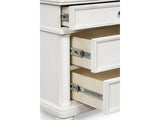 Rowlenstown Antique White Dresser and Mirror from Ashley - Luna Furniture