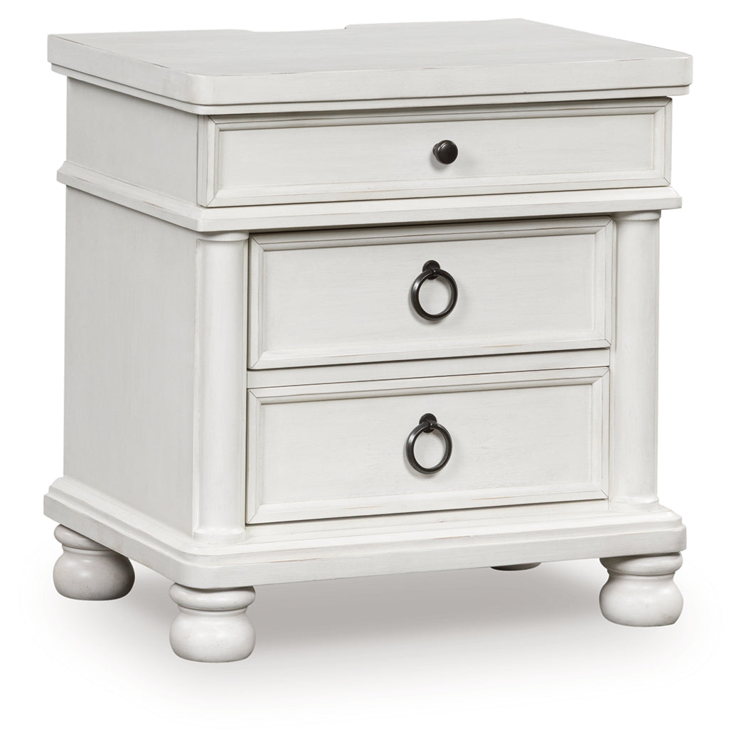 Rowlenstown Antique White Nightstand from Ashley - Luna Furniture