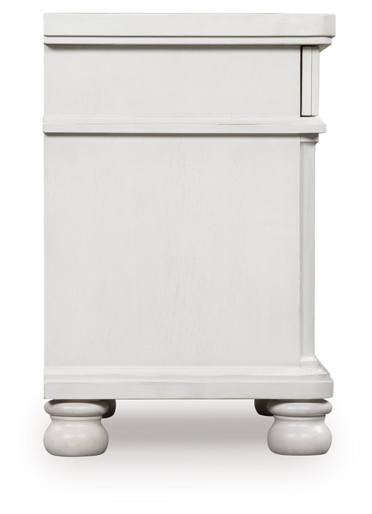 Rowlenstown Antique White Nightstand from Ashley - Luna Furniture