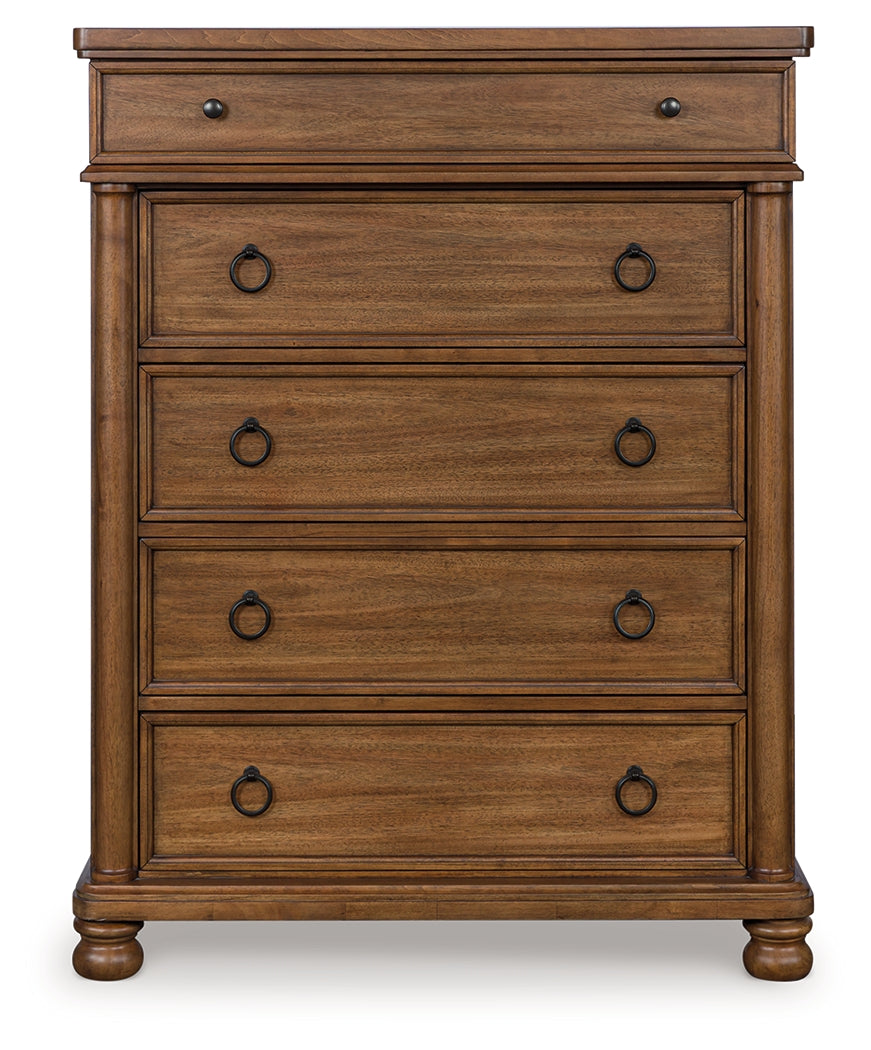 Rowlenstown Brown Chest of Drawers from Ashley - Luna Furniture