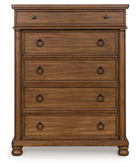 Rowlenstown Brown Chest of Drawers from Ashley - Luna Furniture