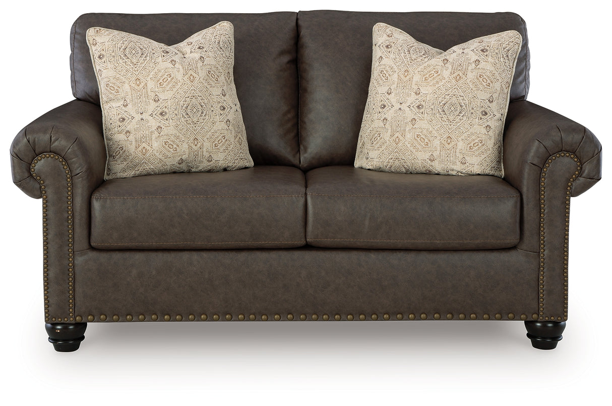 Roxmere Umber Loveseat from Ashley - Luna Furniture