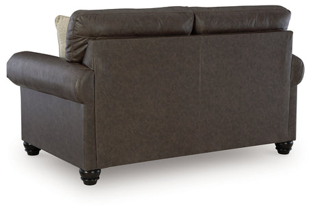 Roxmere Umber Loveseat from Ashley - Luna Furniture