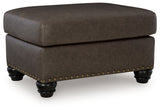 Roxmere Umber Ottoman from Ashley - Luna Furniture