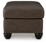 Roxmere Umber Ottoman from Ashley - Luna Furniture