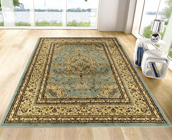 Royal Brown and Grayish Blue 8X10 Rug