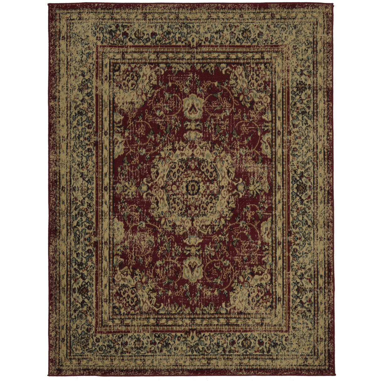 Royal Brown and Scarlet Red 8X10 Rug from Nova Furniture - Luna Furniture
