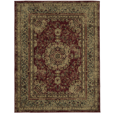 Royal Brown and Scarlet Red 8X10 Rug from Nova Furniture - Luna Furniture