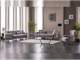 Royal 3-pieces (Sofa & Loveseat & Chair) Livingroom Set in Light Grey from Furnia - Luna Furniture