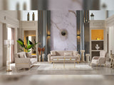 Royal 3-pieces (Sofa & Loveseat & Chair) Livingroom Set in Beige from Furnia - Luna Furniture