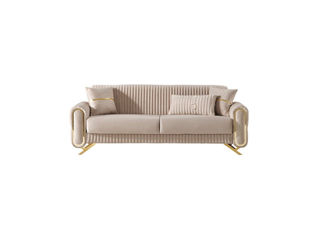 Royal 3-pieces (Sofa & Loveseat & Chair) Livingroom Set in Beige from Furnia - Luna Furniture