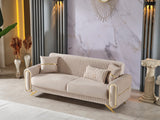 Royal 3-pieces (Sofa & Loveseat & Chair) Livingroom Set in Beige from Furnia - Luna Furniture