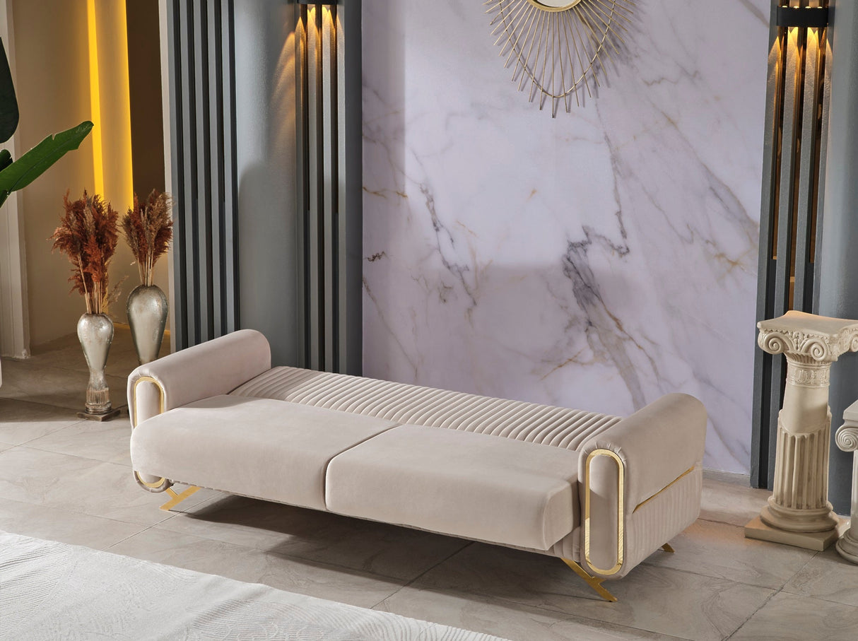 Royal 3-pieces (Sofa & Loveseat & Chair) Livingroom Set in Beige from Furnia - Luna Furniture