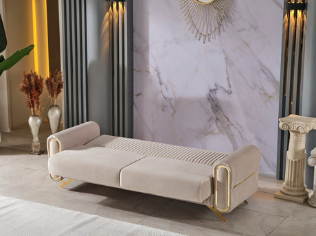 Royal 3-pieces (Sofa & Loveseat & Chair) Livingroom Set in Beige from Furnia - Luna Furniture