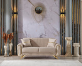 Royal Convertible Loveseat in Beige from Furnia - Luna Furniture