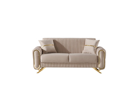Royal 3-pieces (Sofa & Loveseat & Chair) Livingroom Set in Beige from Furnia - Luna Furniture