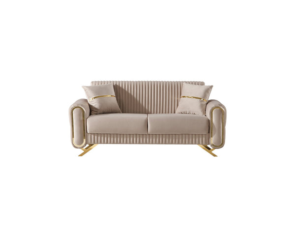 Royal Convertible Loveseat in Beige