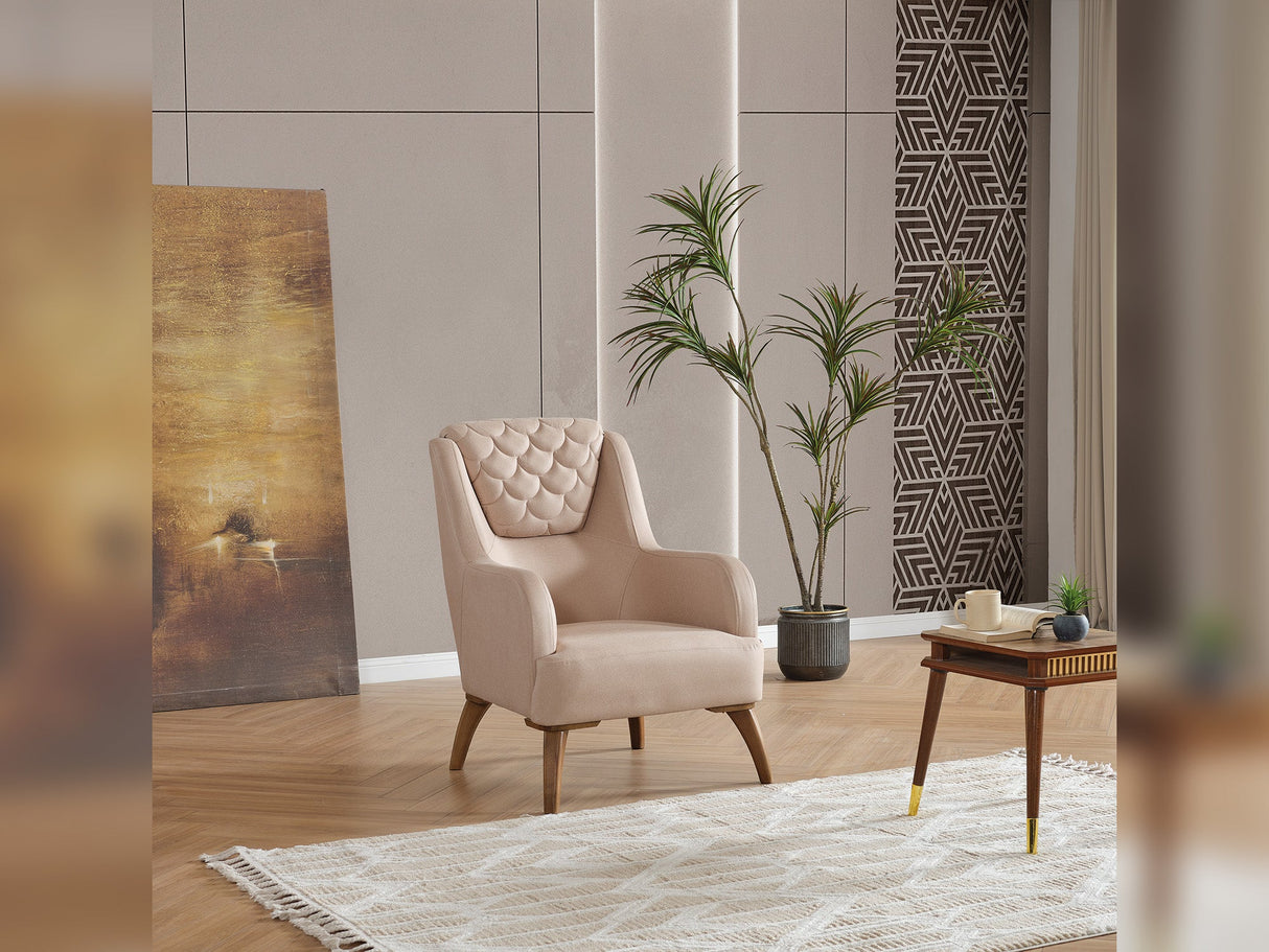 Ruby Beige 3-Piece Living Room Set