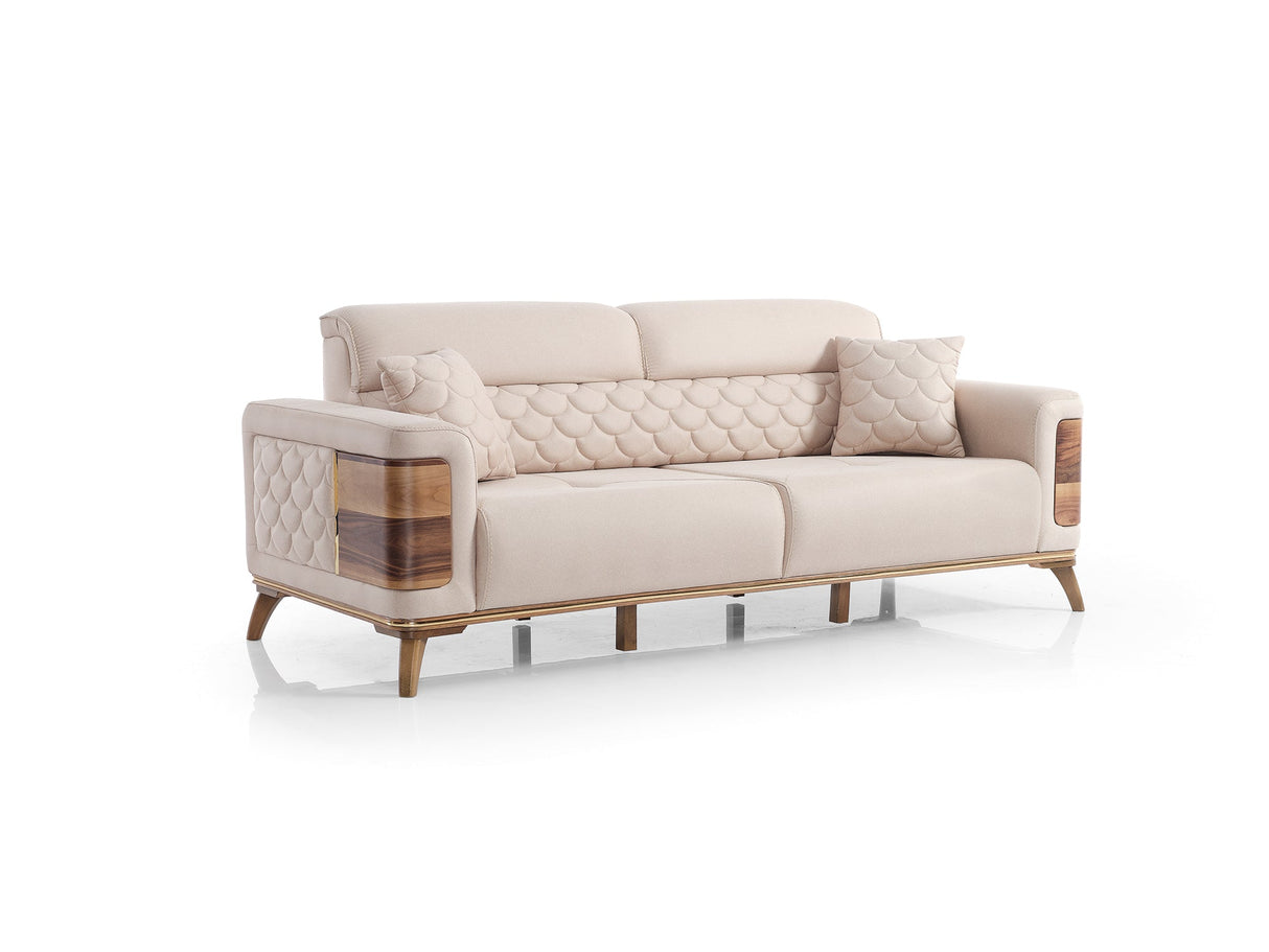 Ruby Beige 3-Piece Living Room Set