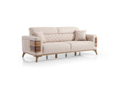 Ruby Beige 3-Piece Living Room Set
