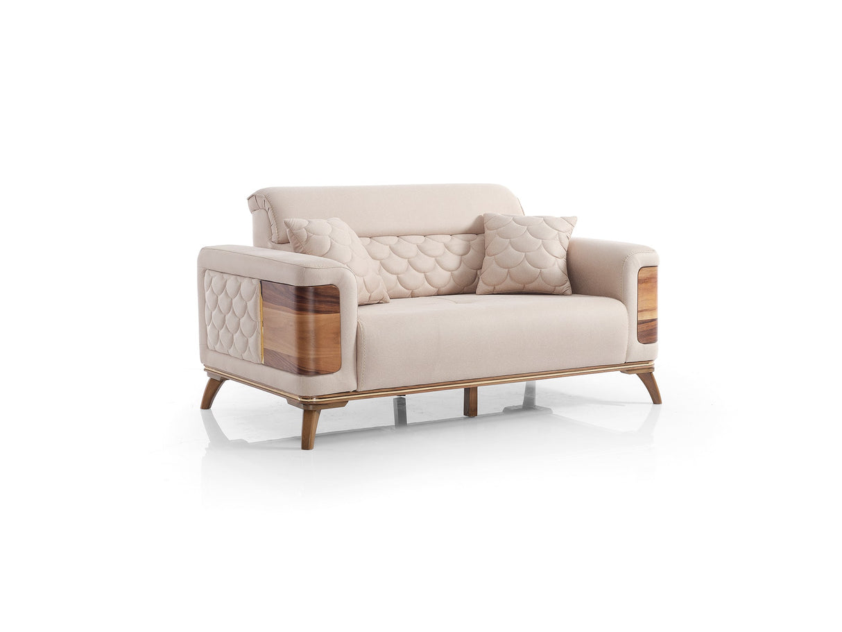 Ruby Beige 3-Piece Living Room Set