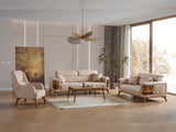 Ruby Beige 3-Piece Living Room Set