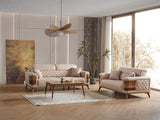 Ruby Beige 3-Piece Living Room Set
