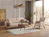 Ruby Beige 3-Piece Living Room Set