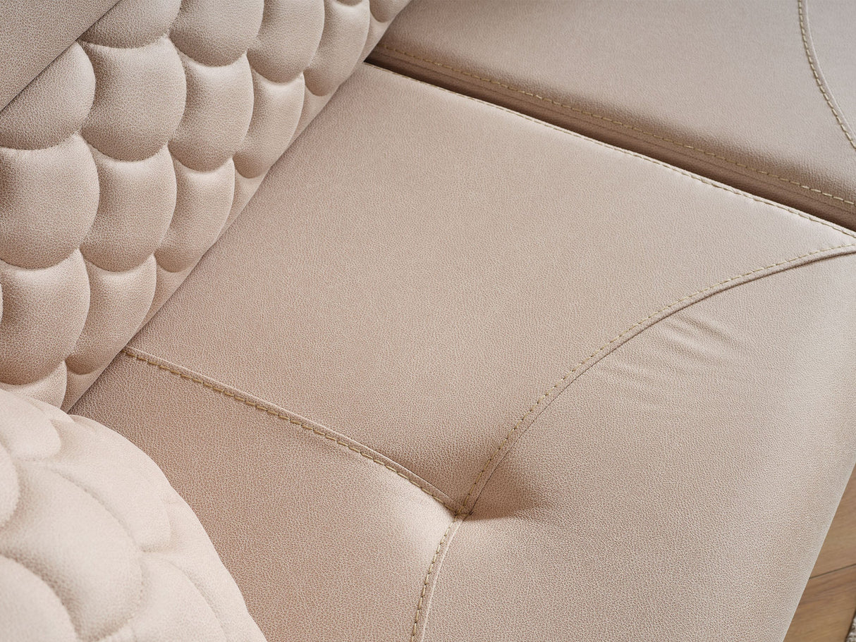Ruby Beige 3-Piece Living Room Set