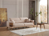 Ruby Beige 3-Piece Living Room Set
