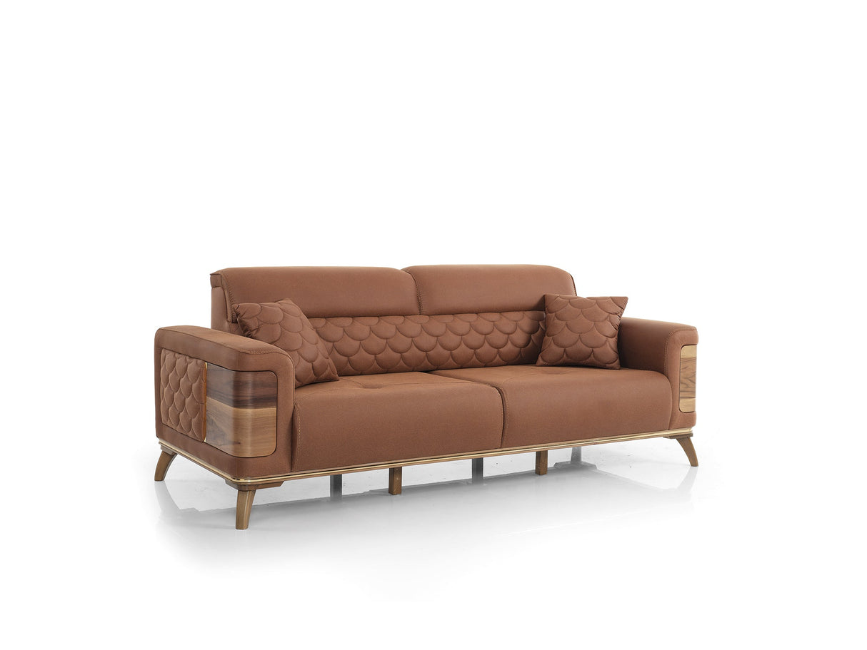 Ruby Convertible Sofa in Brick from Furnia - Luna Furniture