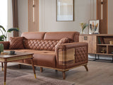 Ruby Convertible Sofa in Brick from Furnia - Luna Furniture
