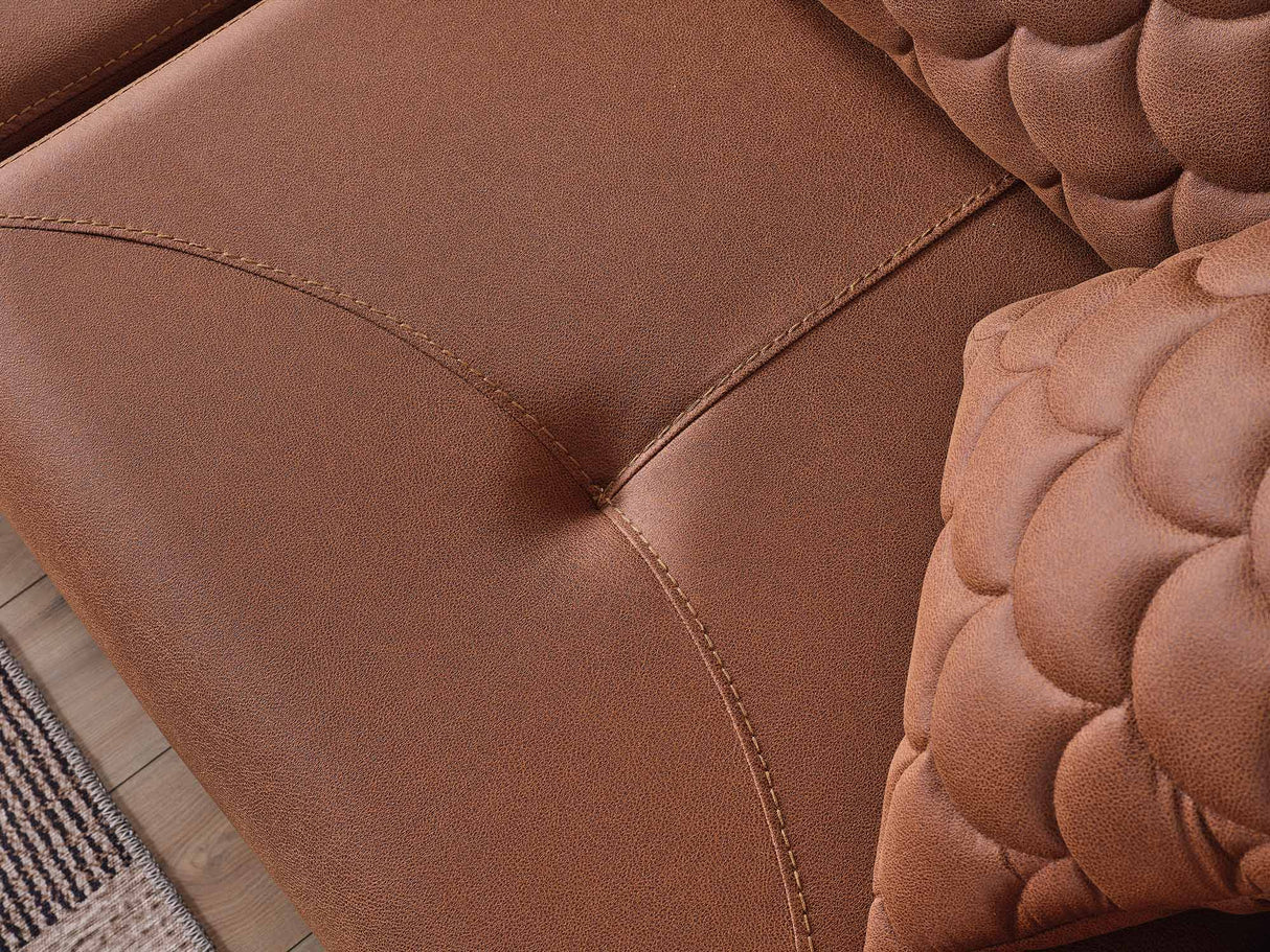 Ruby Convertible Sofa in Brick from Furnia - Luna Furniture